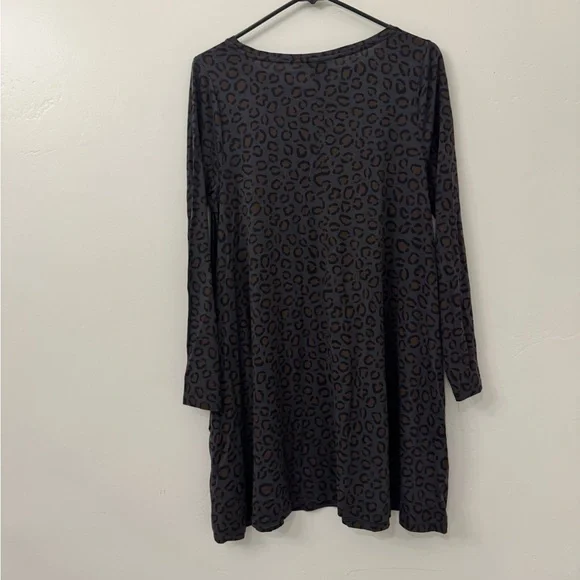 Boden gray leopard print tunic swing dress Size 10R - Picture 3 of 12